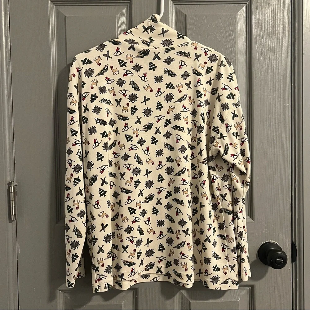 Eastern Mountain Sports Cream Patterned Turtleneck - Picture 5 of 6